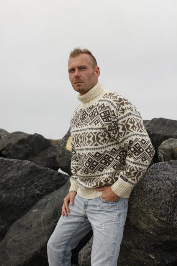 Islandströja med hög hals unisex