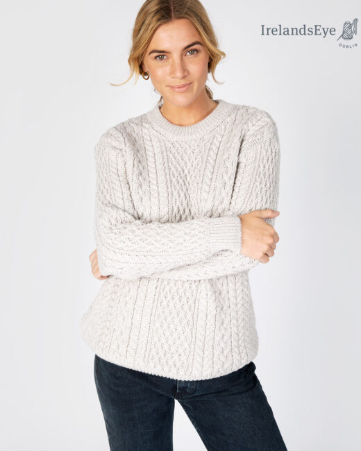 Irländsk stickad Aran tröja unisex