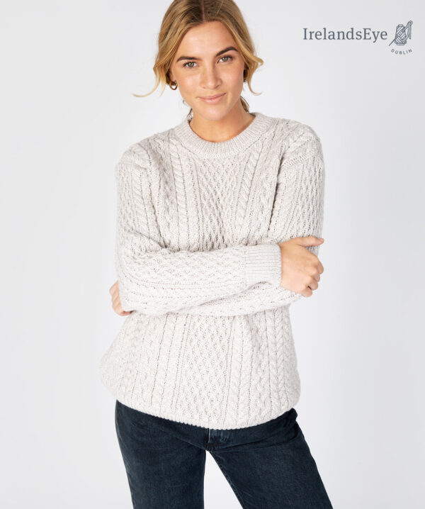 Irländsk stickad Aran tröja unisex